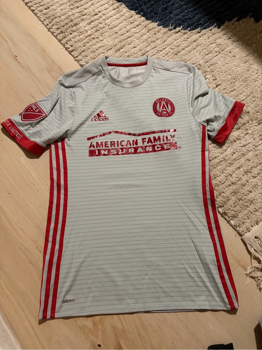adidas Atlanta United Away Jersey - Grey with Red Accents